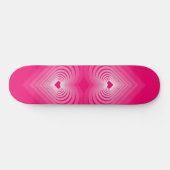 Skateboard Planche à roulettes avec Cœurs - Rose (Horz)
