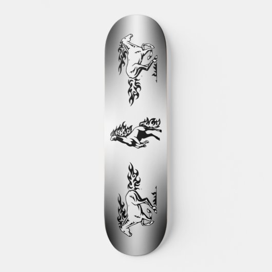 Skateboard Planche à roulettes avec des chevaux (Recto)