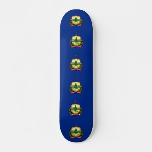 Skateboard Planche à roulettes avec drapeau du Vermont (Devant)