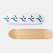 Skateboard Planche à roulettes avec le drapeau de Séoul, Coré (Horz)