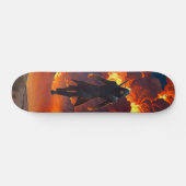 Skateboard Planche à roulettes avec Ninja et Feu (Horz)