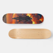 Skateboard Planche à roulettes avec Ninja et Feu (Horz)