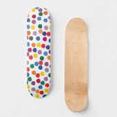 Skateboard Planche à roulettes avec points colorés (Recto)