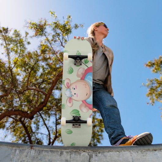Skateboard Planche à roulettes bébé agneau mignon (Extérieur 1)
