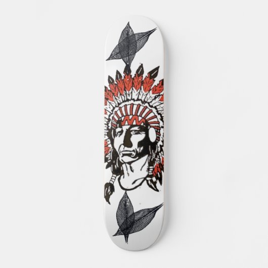 Skateboard Planche à roulettes Big Chief Feather Design (Recto)
