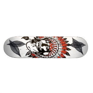 Skateboard Planche à roulettes Big Chief Feather Design