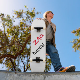 Skateboard Planche à roulettes blanche Edgy Zag Dog