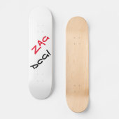 Skateboard Planche à roulettes blanche Edgy Zag Dog (Recto)