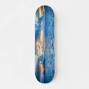 Skateboard Planche à roulettes bleu coucher de soleil pour ga