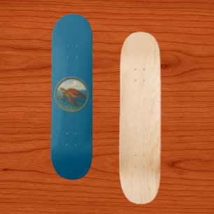 Skateboard Planche à roulettes bleu océan Tortue marine