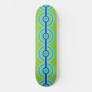Skateboard Planche à roulettes Blue / Green Circles