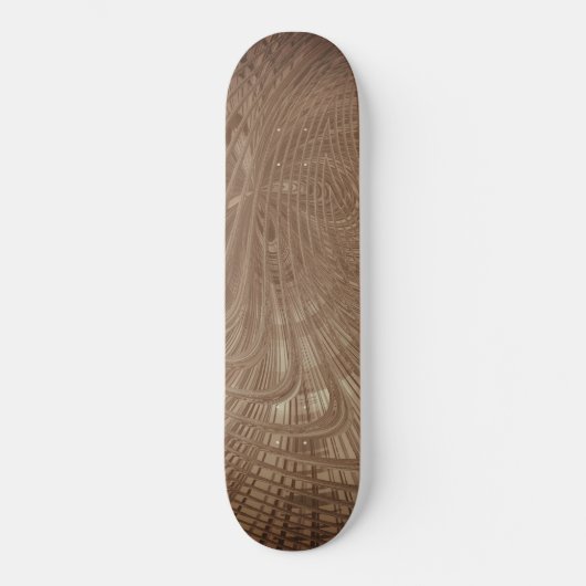 Skateboard planche à roulettes Brown Waves Abstraites (Recto)