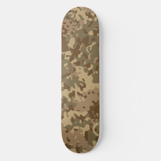 Skateboard Planche à roulettes Camo Marron Beige Vert (Recto)