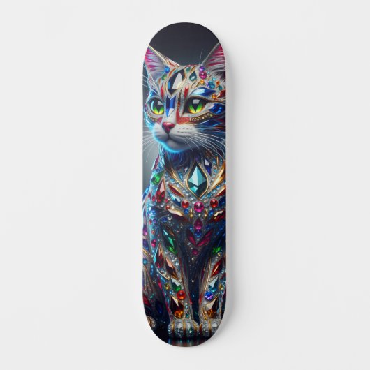 Skateboard Planche à roulettes Chat Bijou (Recto)