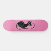 SKATEBOARD PLANCHE À ROULETTES CHAT NOIR ROSE (Horz)