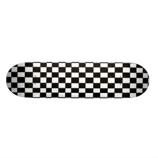 Skateboard Planche à roulettes Checkered noire et blanche