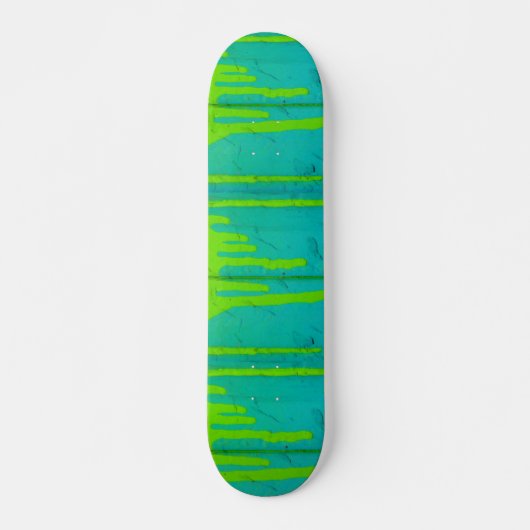 Skateboard Planche à roulettes colorée turquoise (Devant)