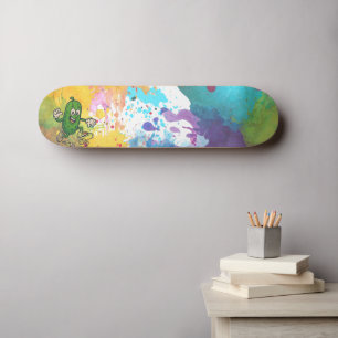 Skateboard Planche à roulettes couleur éclaboussure de peintu