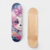 Skateboard Planche à roulettes crâne mignon (Recto)