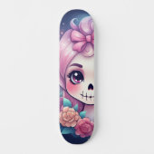 Skateboard Planche à roulettes crâne mignon (Recto)