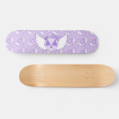 Skateboard Planche à roulettes crâne violet avec ailes (Horz)