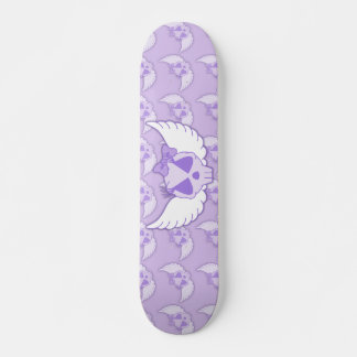 Skateboard Planche à roulettes crâne violet avec ailes