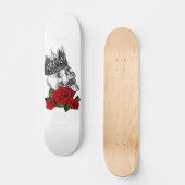 Skateboard planche à roulettes CROWN SKULL ROSE (Recto)