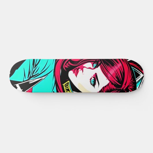 Skateboard Planche à roulettes Cute Pop Art (Horz)