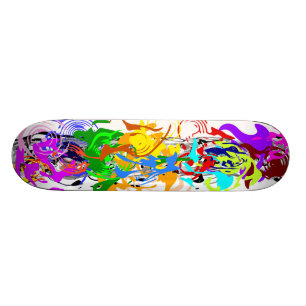 Skateboard Planche à roulettes d'art abstrait