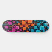 Skateboard Planche à roulettes de circuit 3D Turquoise Orange (Horz)