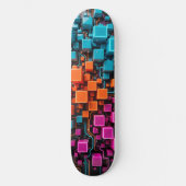 Skateboard Planche à roulettes de circuit 3D Turquoise Orange (Recto)