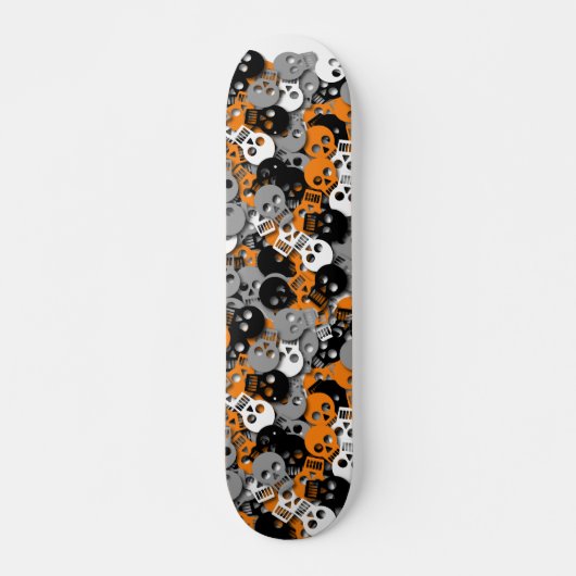 Skateboard Planche à roulettes de confettis de crâne (Devant)