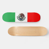 Skateboard Planche à roulettes de drapeau mexicain (Horz)