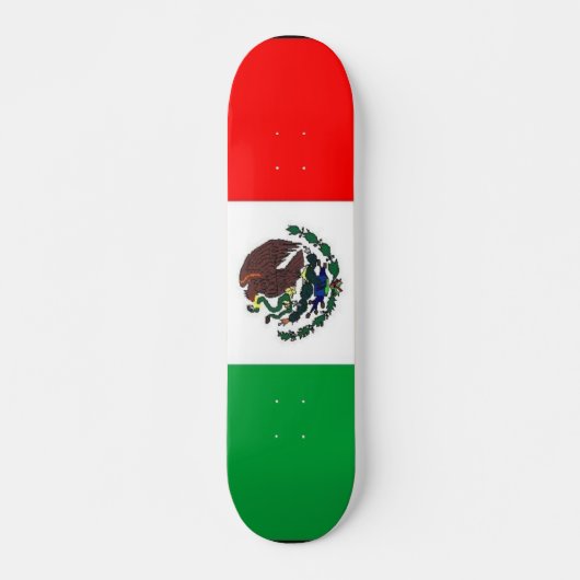 Skateboard Planche à roulettes de drapeau mexicain (Devant)