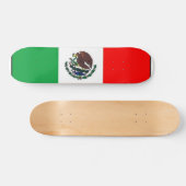 Skateboard Planche à roulettes de drapeau mexicain (Horz)