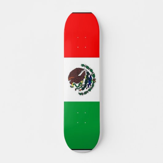 Skateboard Planche à roulettes de drapeau mexicain (Devant)