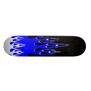 Skateboard Planche à roulettes de flamme bleue