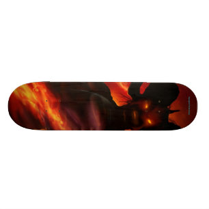 Skateboard Planche à roulettes de flamme de démon
