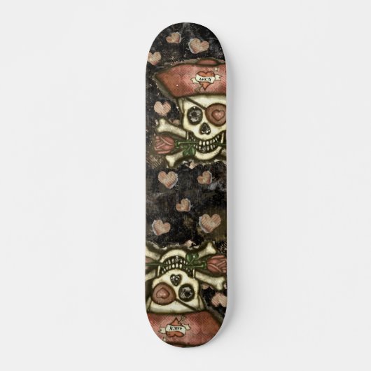 Skateboard Planche à roulettes de graphique d'amour de pirate (Devant)