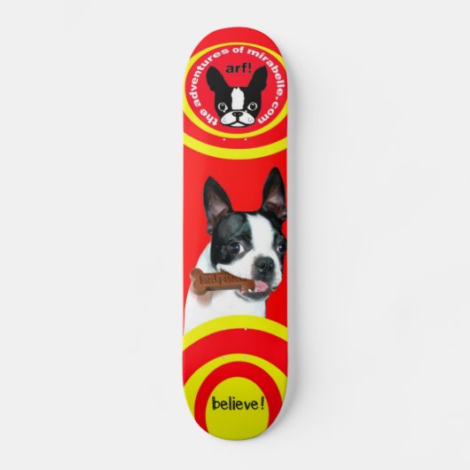 Skateboard Planche à roulettes de mirabelle de Boston Terrier (Recto)