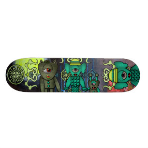 Skateboard Planche à roulettes de monstre de l'espace