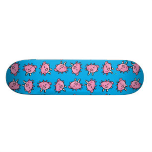 Skateboard Planche à roulettes de motif de porc de vol