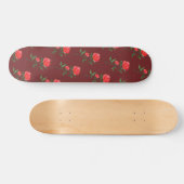 Skateboard Planche à roulettes de motif de roses rouges (Horz)