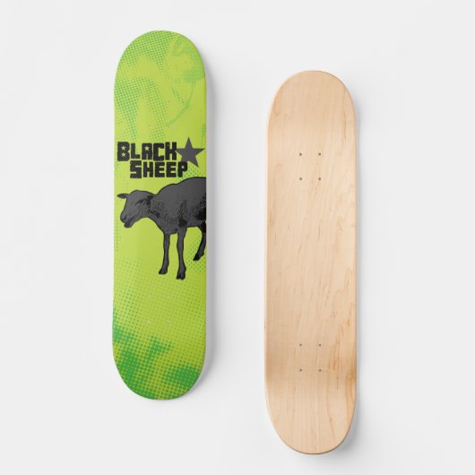 Skateboard Planche à roulettes de moutons noirs (Recto)