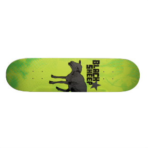 Skateboard Planche à roulettes de moutons noirs