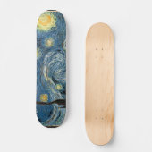 Skateboard Planche à roulettes de nuit étoilée de Van Gogh (Recto)