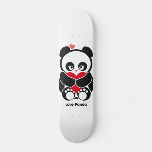 Skateboard Planche à roulettes de Panda® d'amour mini (Recto)