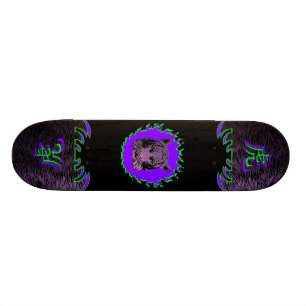Skateboard Planche à roulettes de pourpre de tigre du feu