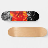 Skateboard Planche à roulettes de rose rouge (Horz)