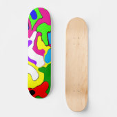 Skateboard Planche à roulettes déformée colorée (Recto)